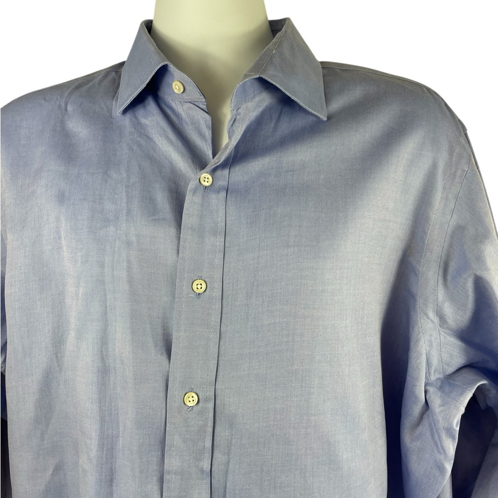 Polo by Ralph Lauren Blue Label Regent Fit Blue Men's Shirt, Size 17‎ 1/2, 33/34 - Picture 3 of 6